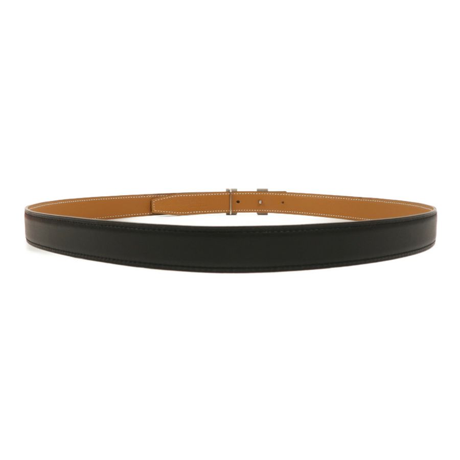 HERMES Epsom皮革H Belt Buckle & Reversible Belt 95cm皮帶Gold/Noir-3