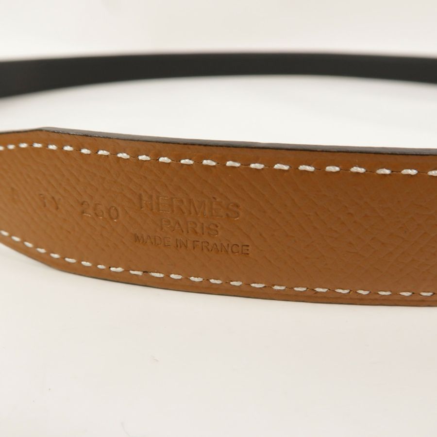 HERMES Epsom皮革H Belt Buckle & Reversible Belt 95cm皮帶Gold/Noir-6