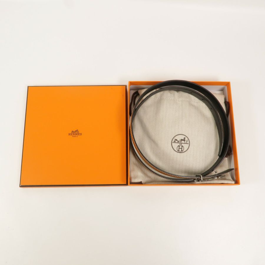 HERMES Epsom皮革H Belt Buckle & Reversible Belt 95cm皮帶Gold/Noir-8