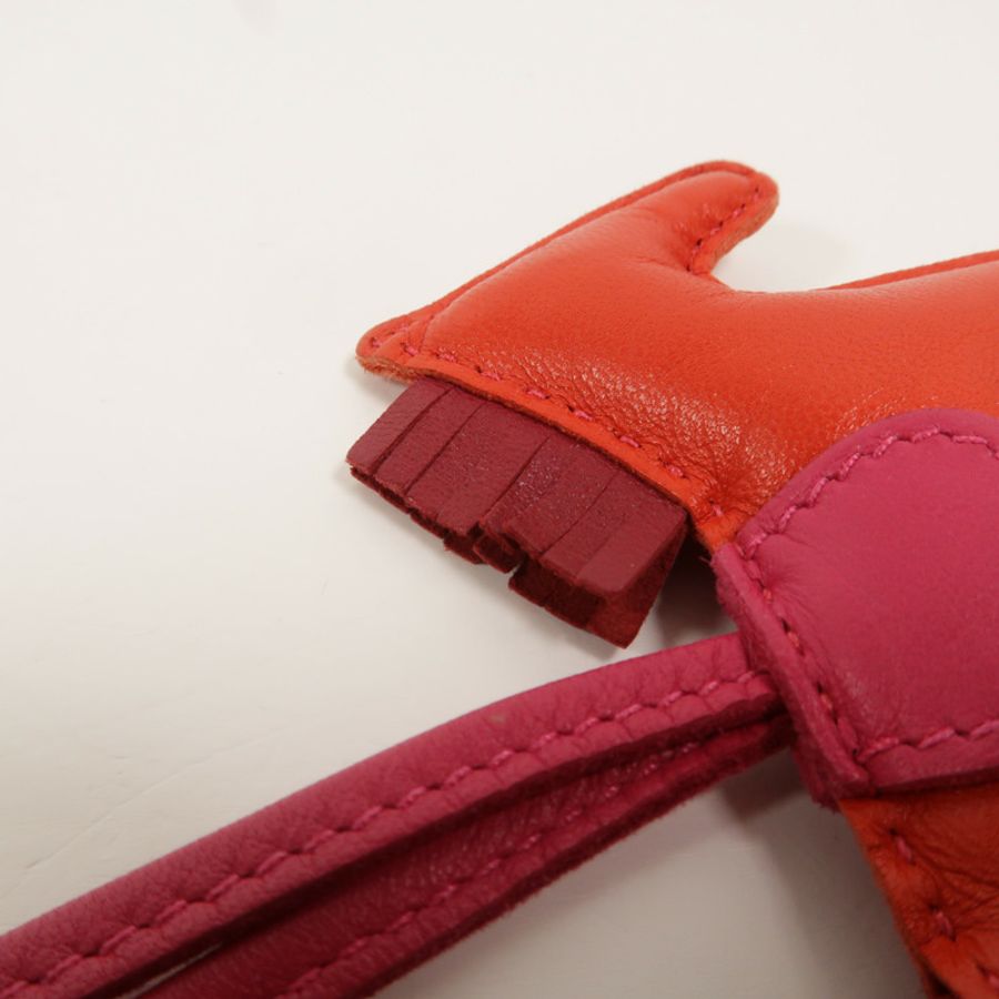 HERMES Milo皮革Rodeo PM掛飾Indien/Mexico/Rubis-4