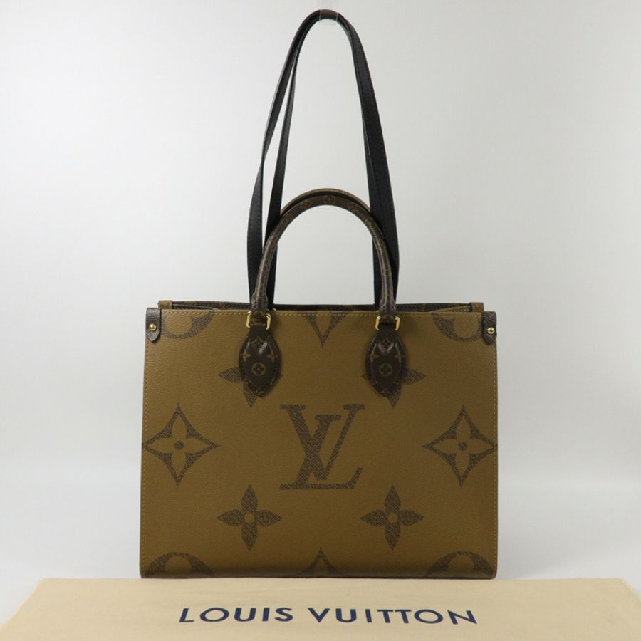 LOUIS VUITTON Monogram Giant On The Go MM手挽肩背兩用袋-7