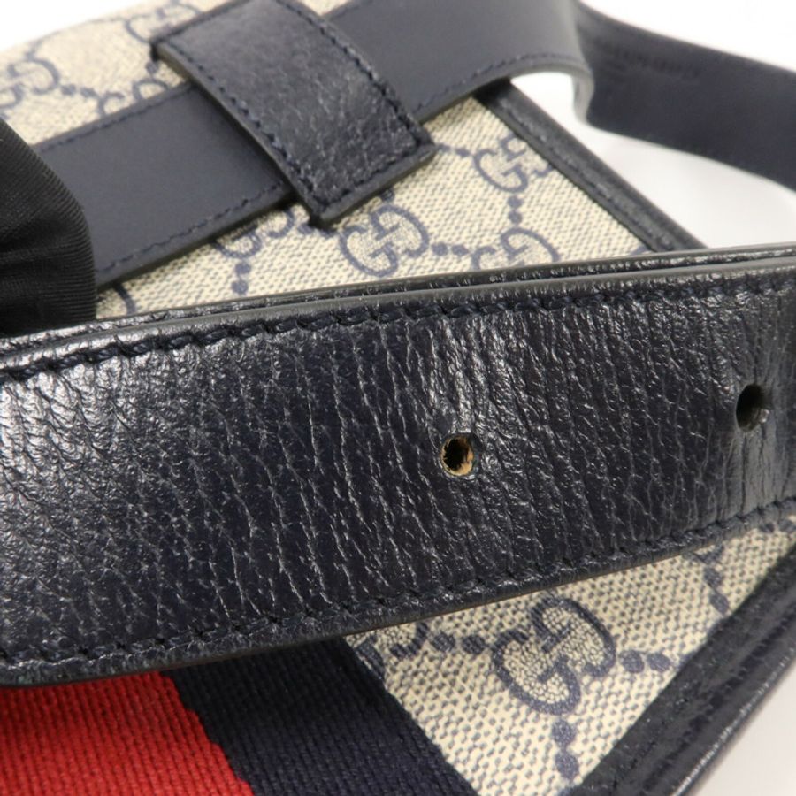 GUCCI 塗層帆布GG Supreme Ophidia Belt腰包-14