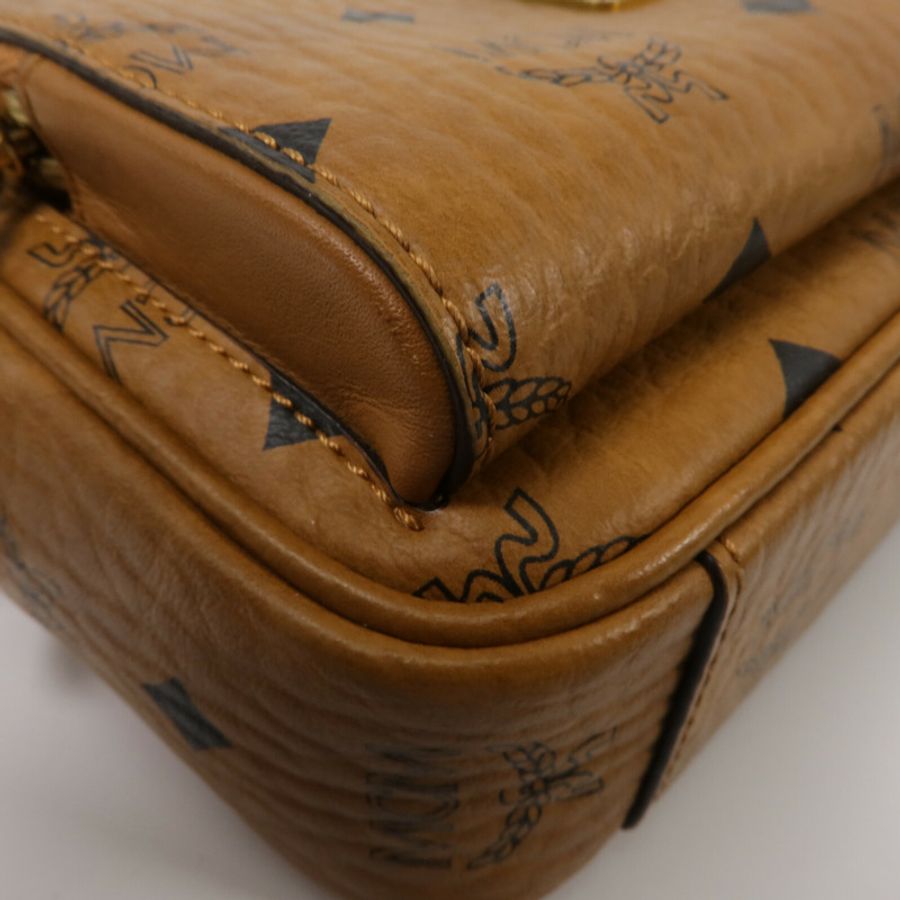 MCM 塗層皮革Visetos Aren Crossbody X-Mini肩背袋-8