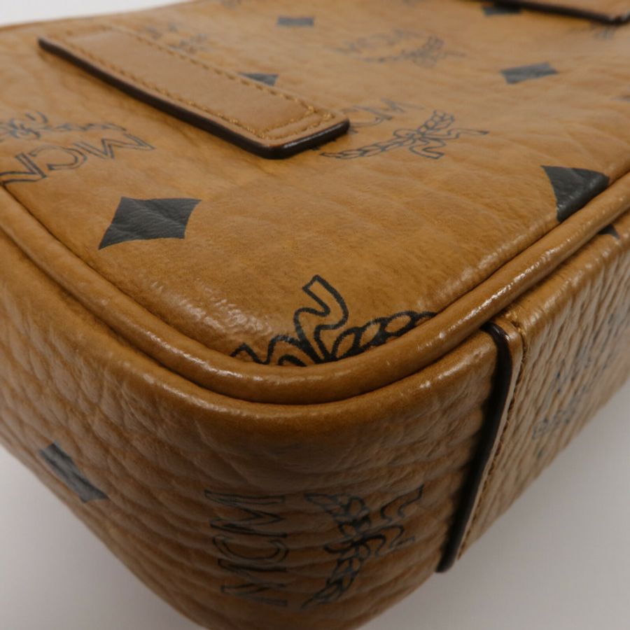 MCM 塗層皮革Visetos Aren Crossbody X-Mini肩背袋-10