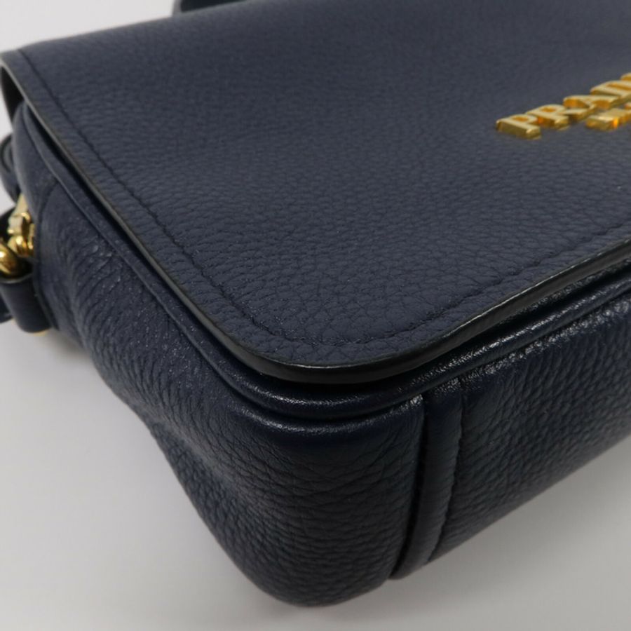 PRADA 牛皮皮革Crossbody Flap Bag肩背袋-11