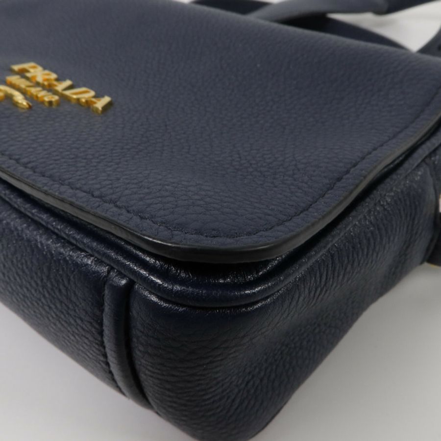 PRADA 牛皮皮革Crossbody Flap Bag肩背袋-12