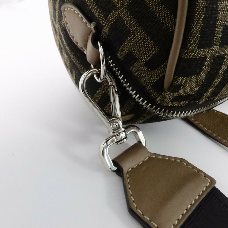 FENDI 帆布Zucca Small Boston手挽肩背兩用袋-7