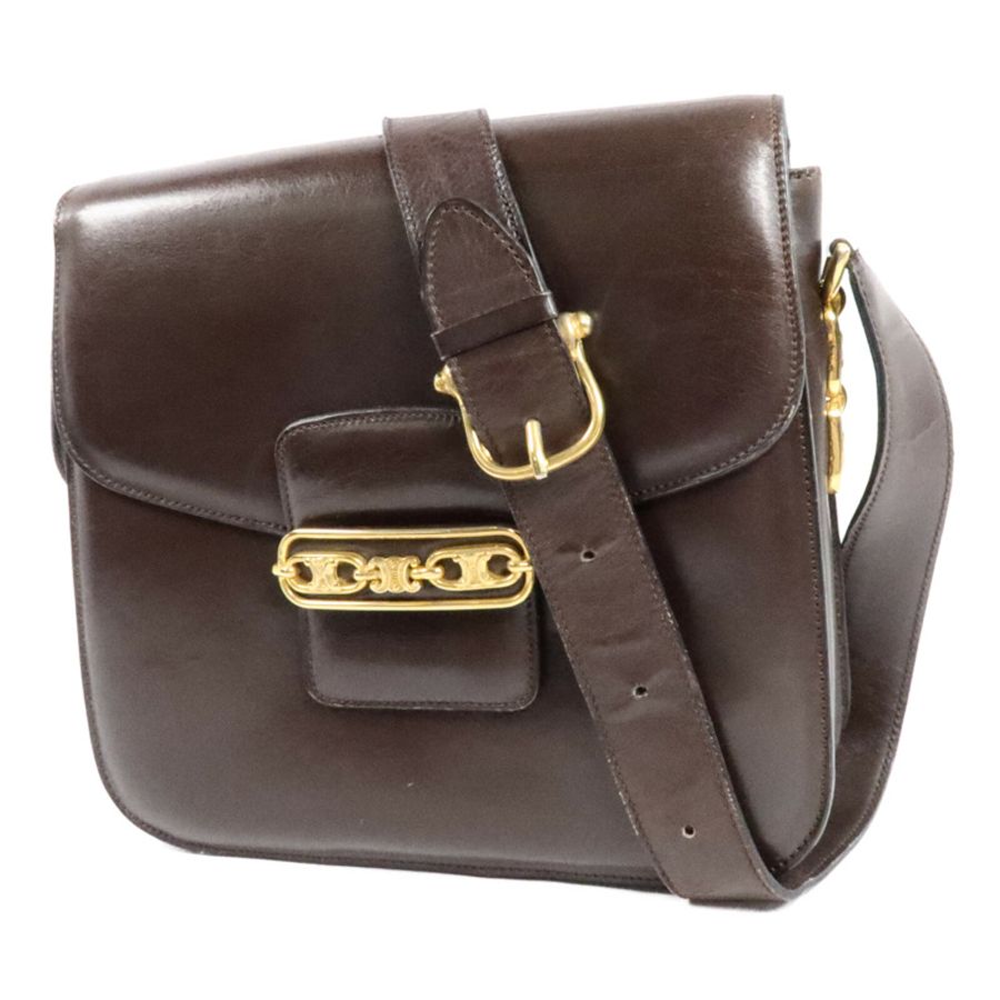 CELINE 牛皮皮革Vintage Shoulder Bag肩背袋-2