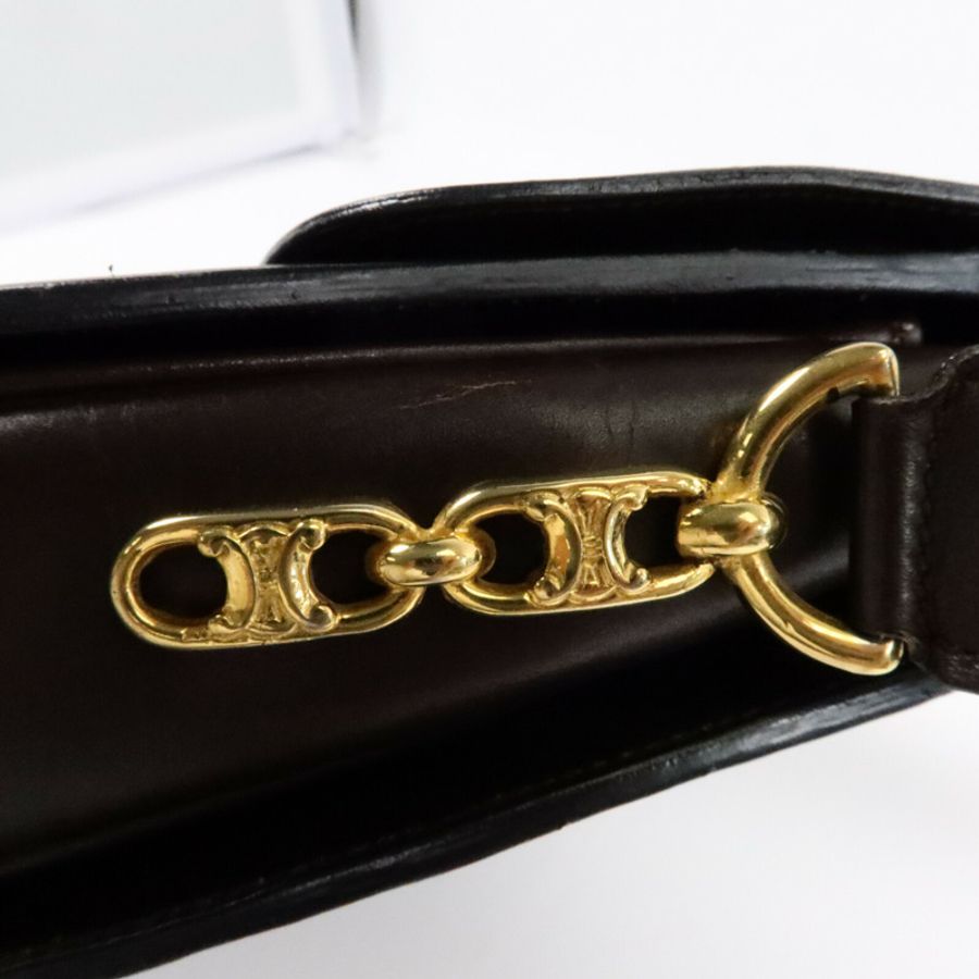 CELINE 牛皮皮革Vintage Shoulder Bag肩背袋-7