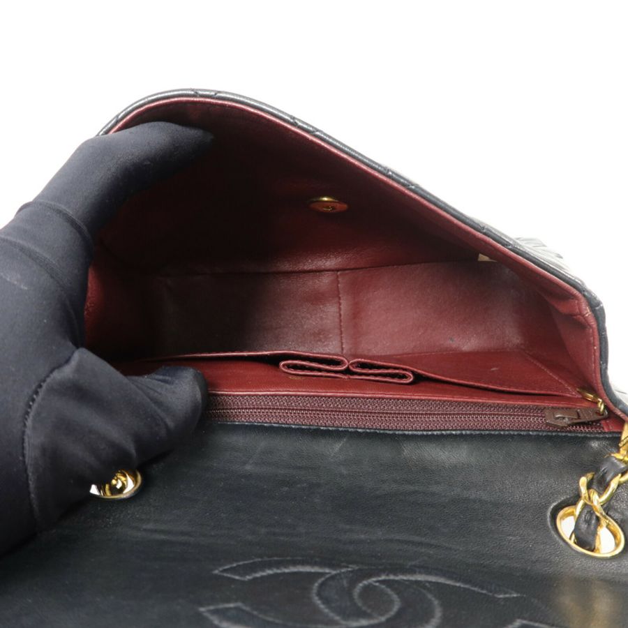 CHANEL 羊皮皮革Vintage Flap Bag鏈帶肩背袋-4