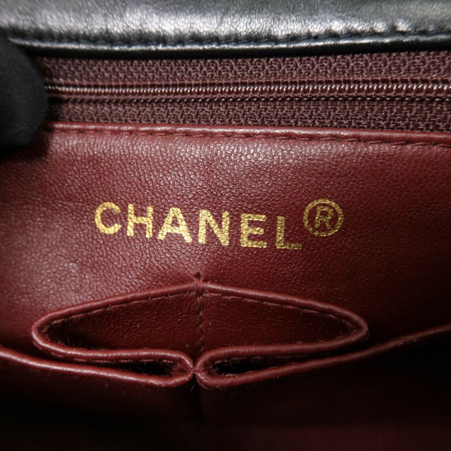 CHANEL 羊皮皮革Vintage Flap Bag鏈帶肩背袋-5