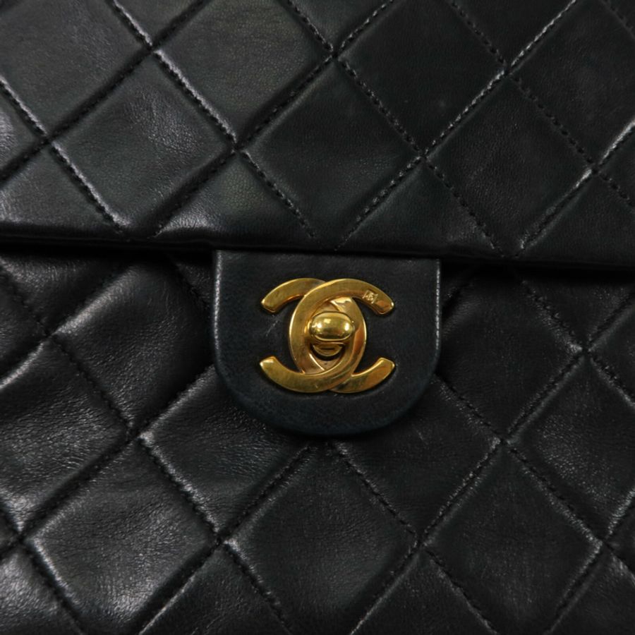 CHANEL 羊皮皮革Vintage Flap Bag鏈帶肩背袋-8