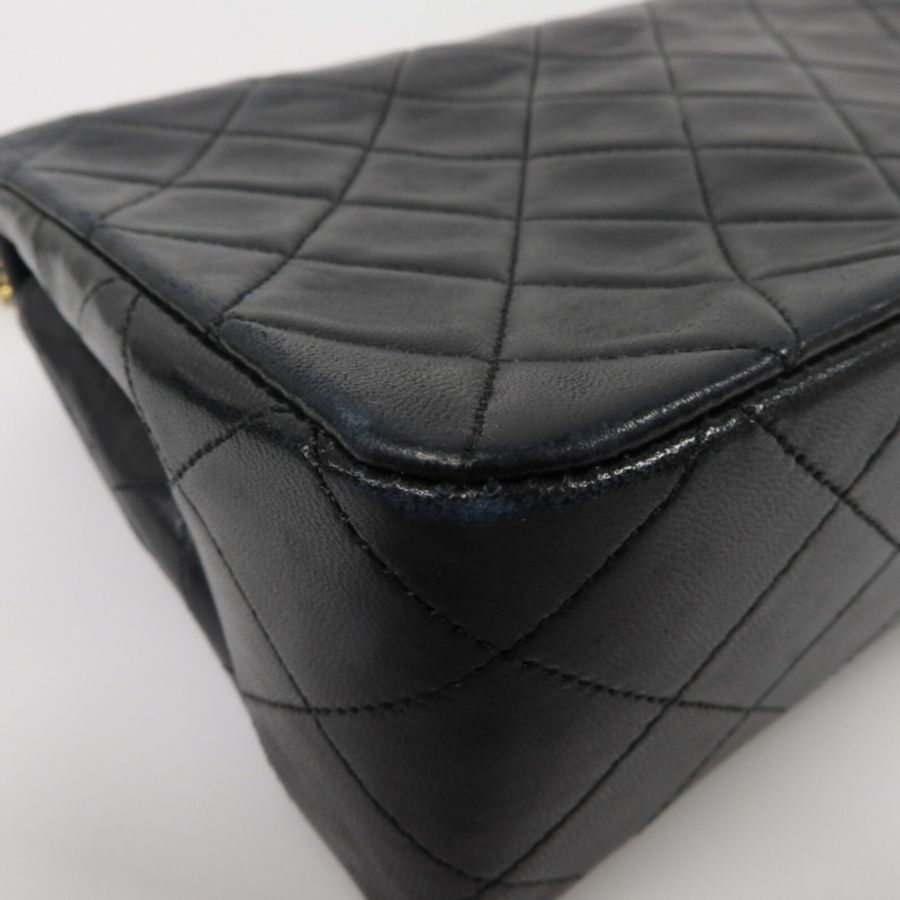 CHANEL 羊皮皮革Vintage Flap Bag鏈帶肩背袋-12