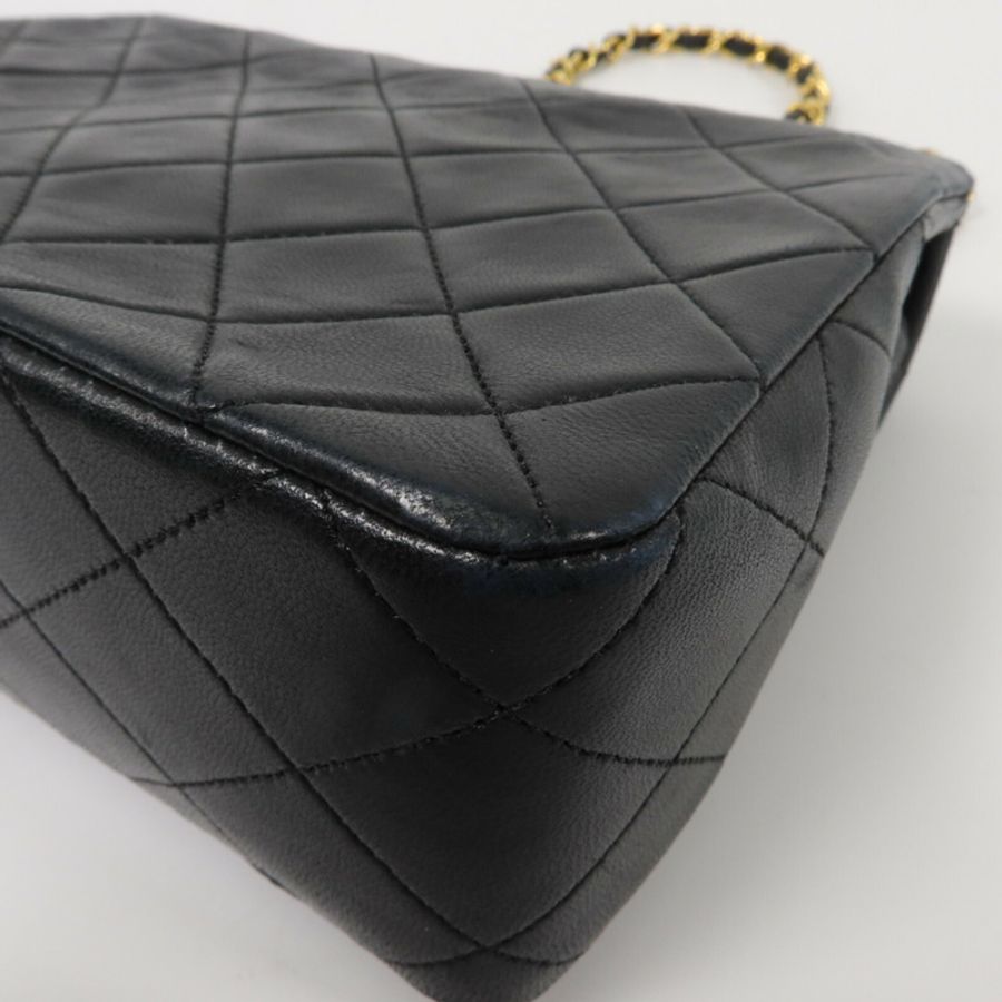 CHANEL 羊皮皮革Vintage Flap Bag鏈帶肩背袋-13