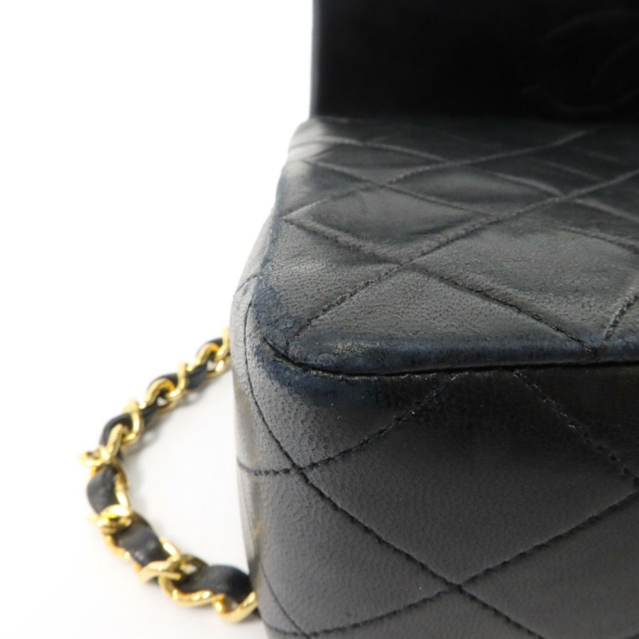 CHANEL 羊皮皮革Vintage Flap Bag鏈帶肩背袋-16