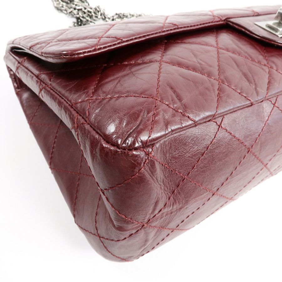 CHANEL 牛皮皮革Chanel 2.55 Large鏈帶肩背袋-10