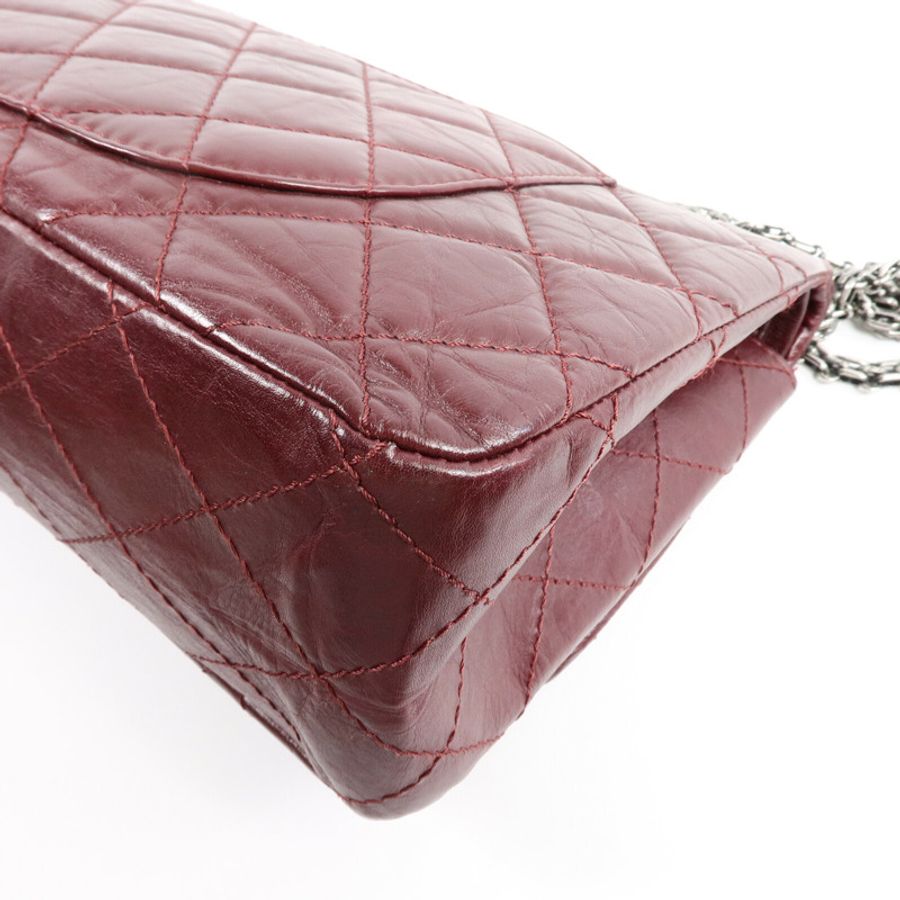 CHANEL 牛皮皮革Chanel 2.55 Large鏈帶肩背袋-12