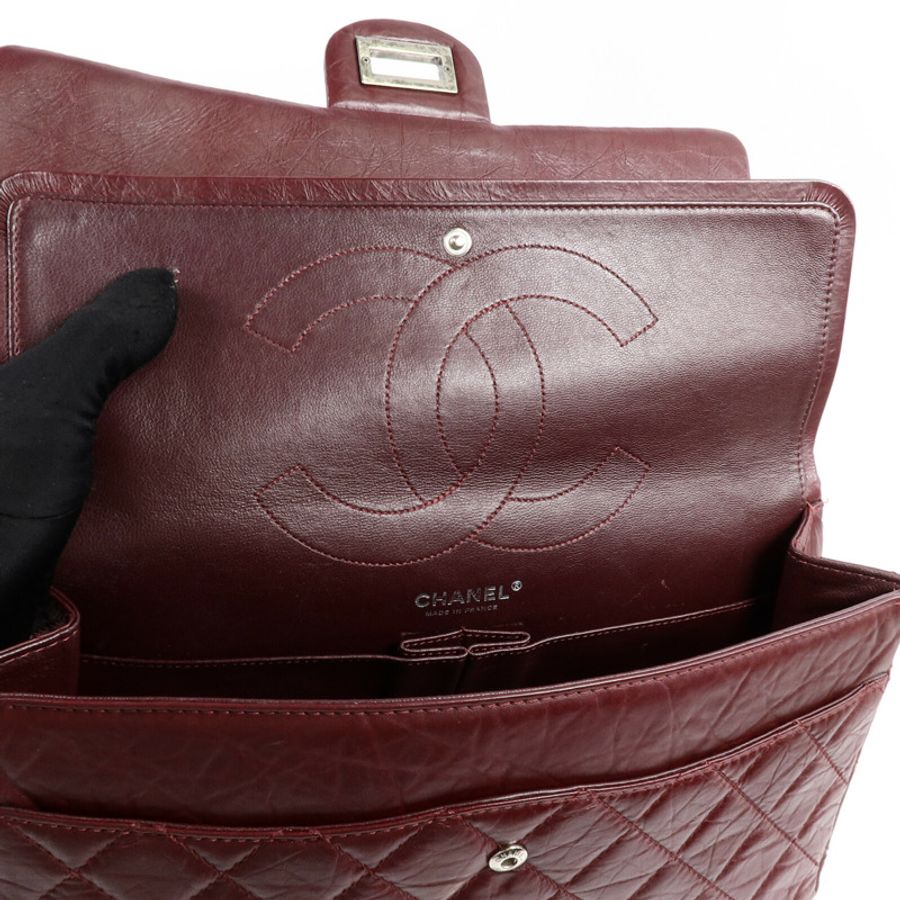 CHANEL 牛皮皮革Chanel 2.55 Large鏈帶肩背袋-15