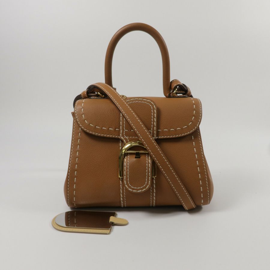 Delvaux 牛皮皮革Brillant Mini手挽肩背兩用袋-9