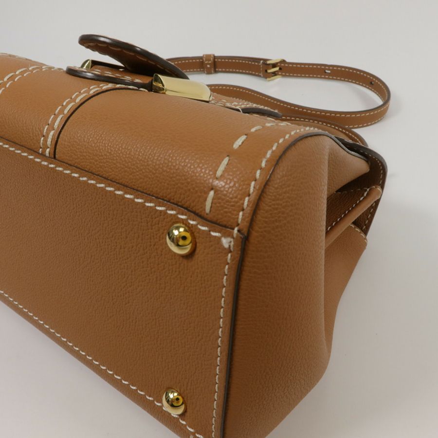 Delvaux 牛皮皮革Brillant Mini手挽肩背兩用袋-11