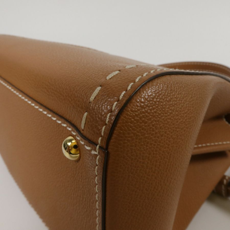 Delvaux 牛皮皮革Brillant Mini手挽肩背兩用袋-13