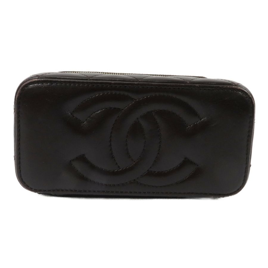 CHANEL 羊皮皮革Vanity Case鏈帶肩背袋-3