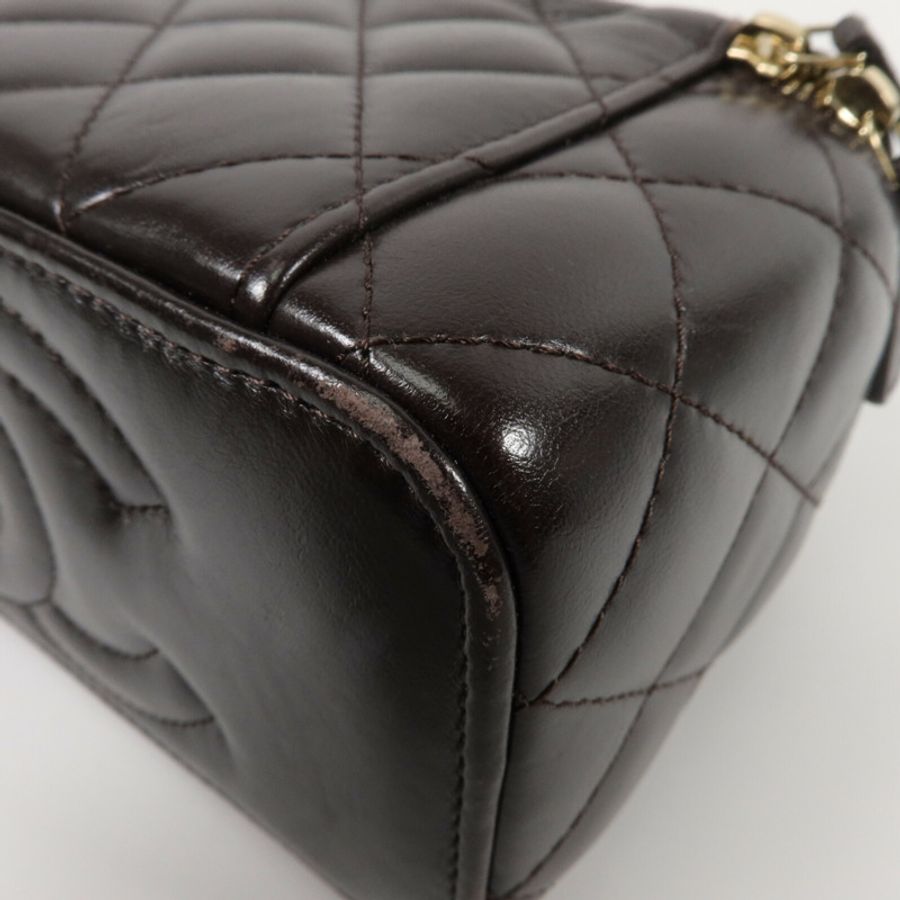 CHANEL 羊皮皮革Vanity Case鏈帶肩背袋-14