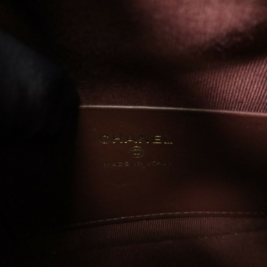 CHANEL 牛皮皮革Mini Hobo鏈帶手挽肩背兩用袋-5