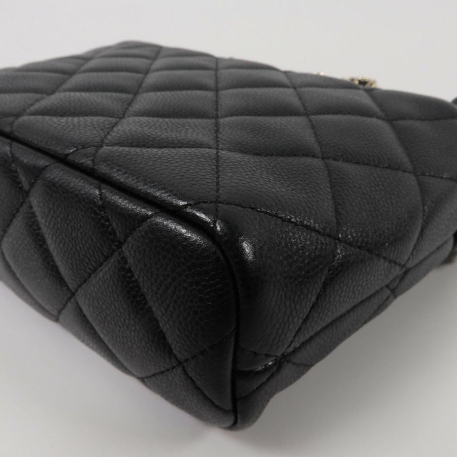 CHANEL 牛皮皮革Mini Hobo鏈帶手挽肩背兩用袋-13