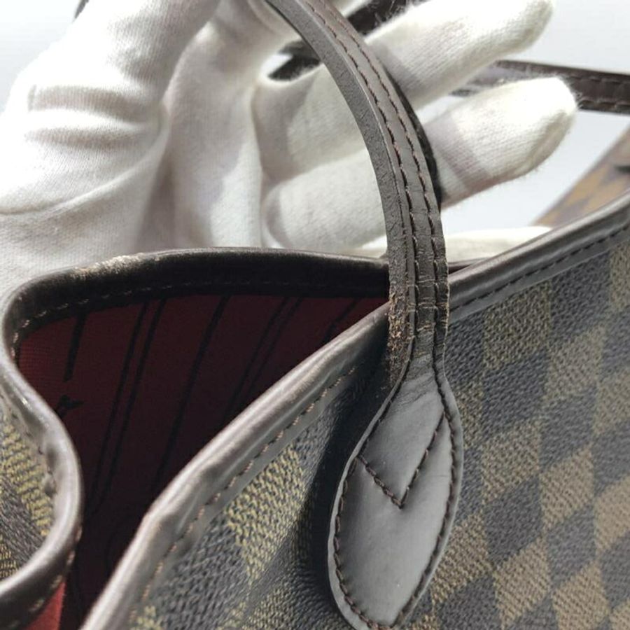 路易威登 Damier Neverfull MM 手提包 N51105 棕色-5