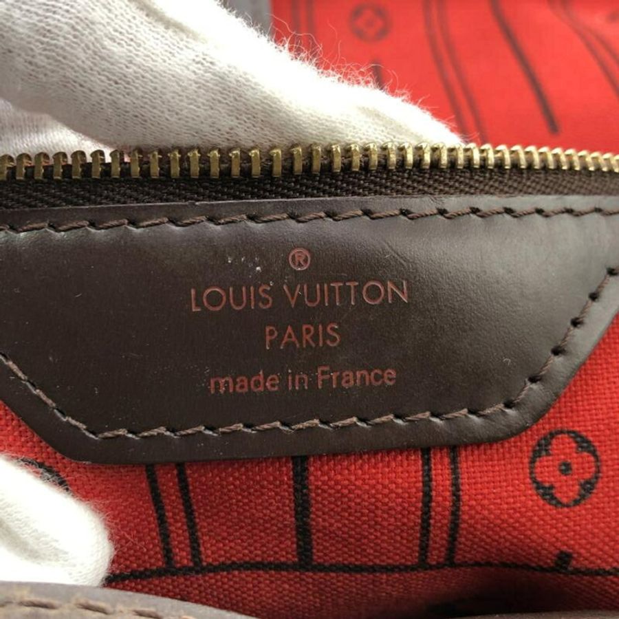 路易威登 Damier Neverfull MM 手提包 N51105 棕色-7