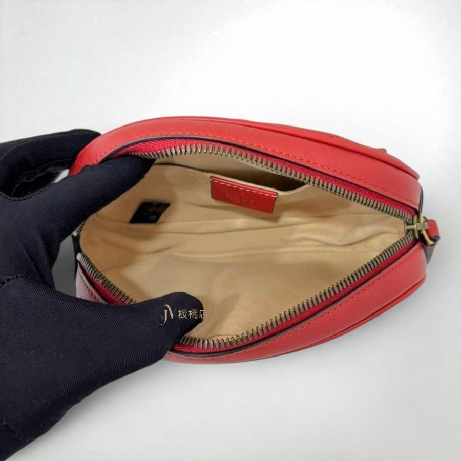 JS1538-GUCCI 紅牛皮GG Marmont系列腰包476434-5