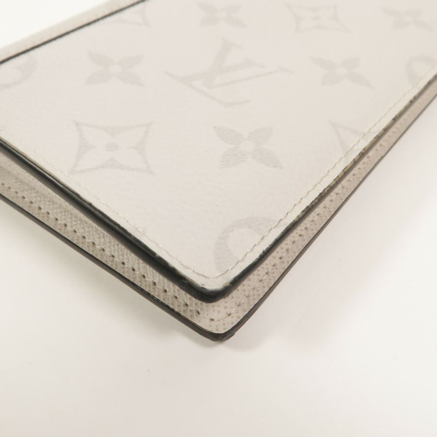 LOUIS VUITTON Monogram/Taiga Brazza長錢包-10