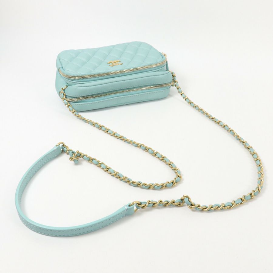 CHANEL 牛皮皮革Camera Bag鏈帶肩背袋-9