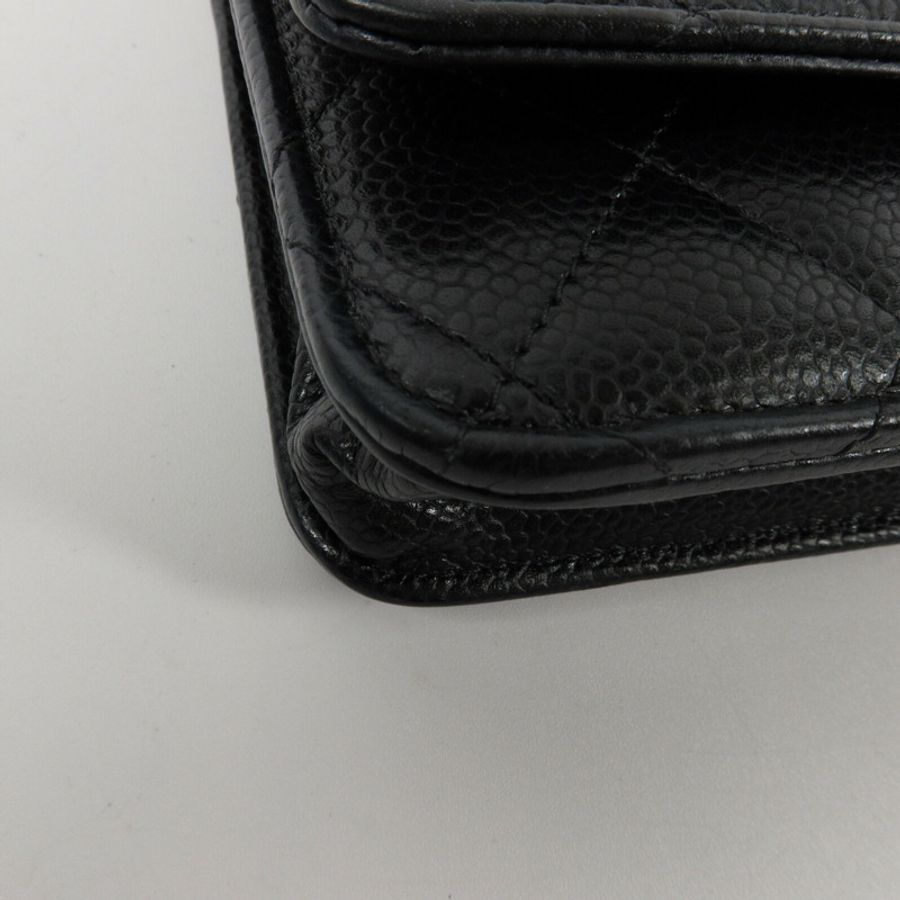 CHANEL 牛皮皮革WOC Wallet On Chain鏈帶肩背袋-11