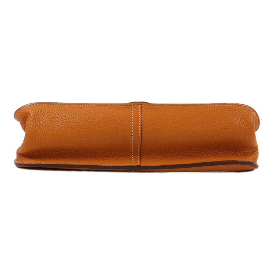 HERMES Clemence皮革Halzan 31手挽肩背兩用袋Orange-3