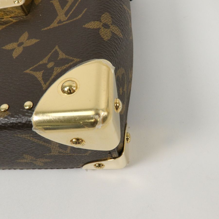 LOUIS VUITTON Monogram/Monogram Reverse Camera Box鏈帶手挽肩背兩用袋-9