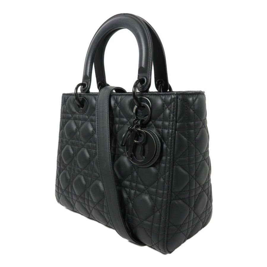 Dior 牛皮皮革Lady Dior Medium手挽肩背兩用袋-2