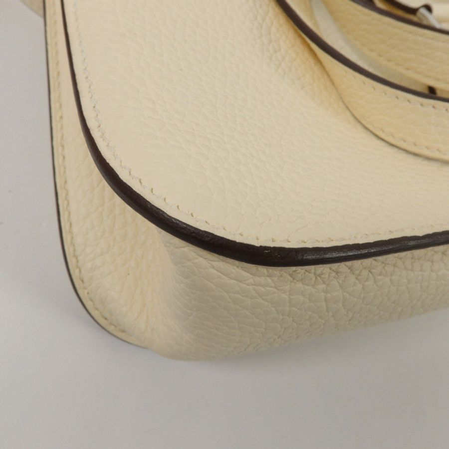 HERMES Clemence皮革Halzan 25手挽肩背兩用袋Biscuit/Nata-11