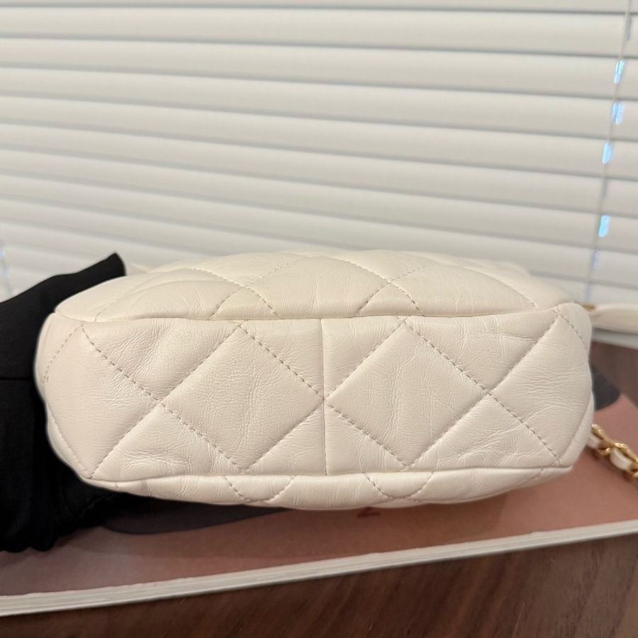 98新 Chanel 白金hobo流浪包 晶片款-6
