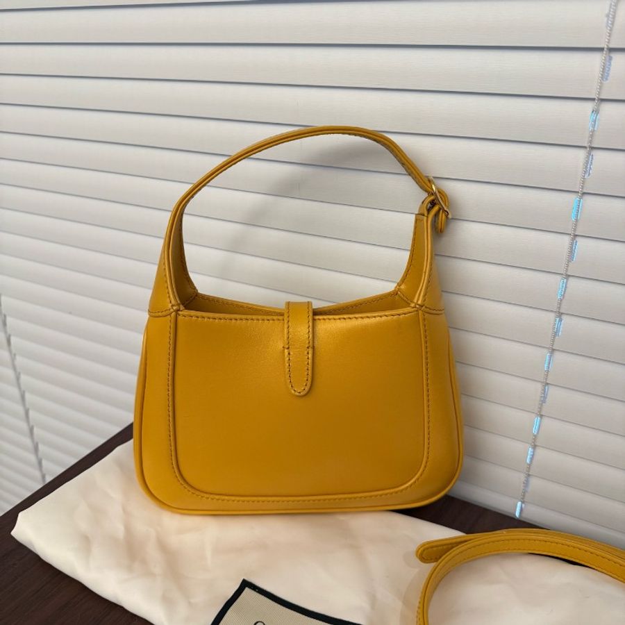 98新 Gucci 黃色1961斜挎包-1