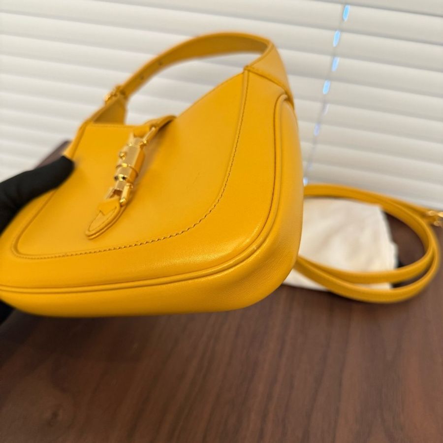 98新 Gucci 黃色1961斜挎包-6