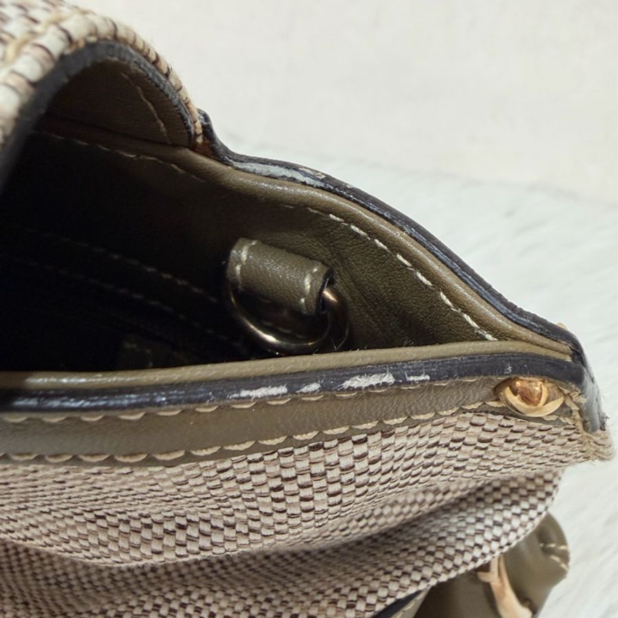 Ferragamo 防潑水帆布橄欖綠牛皮手提斜背包 肩背包 側背包 醫生包 兩用包-24