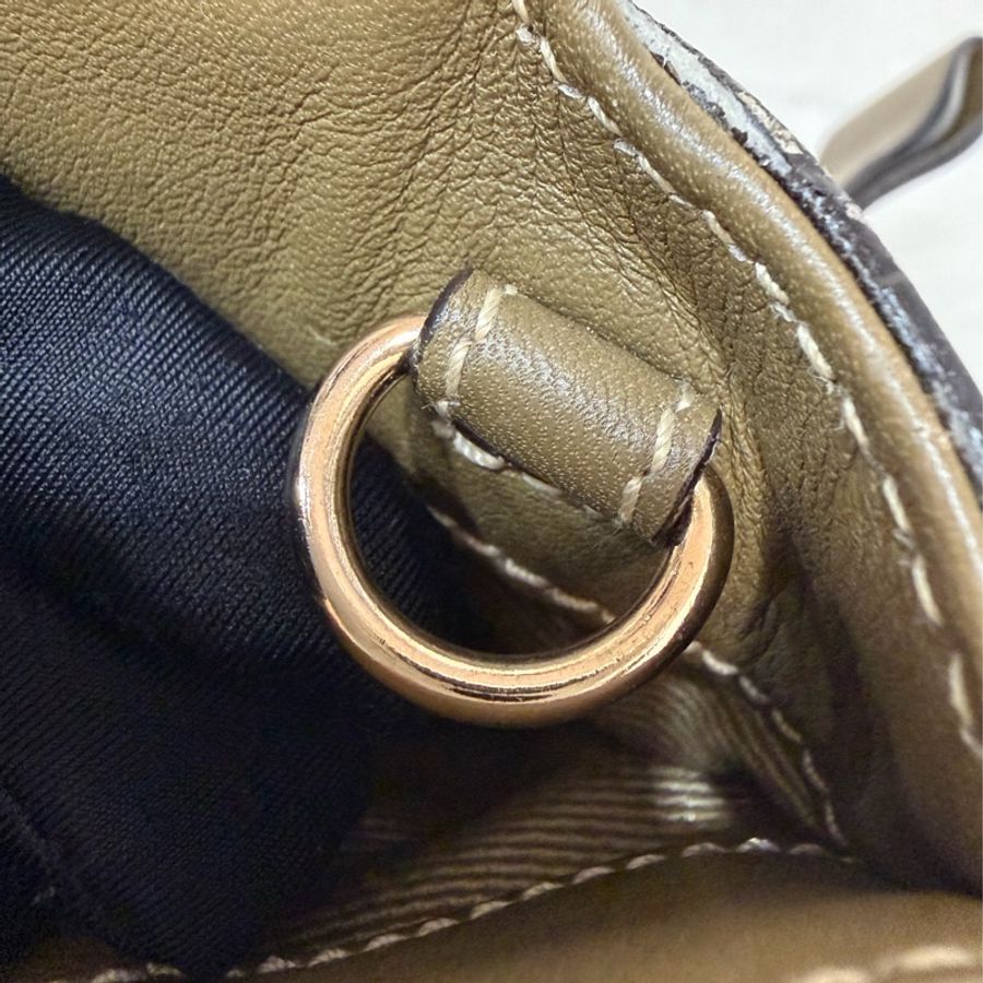 Ferragamo 防潑水帆布橄欖綠牛皮手提斜背包 肩背包 側背包 醫生包 兩用包-26