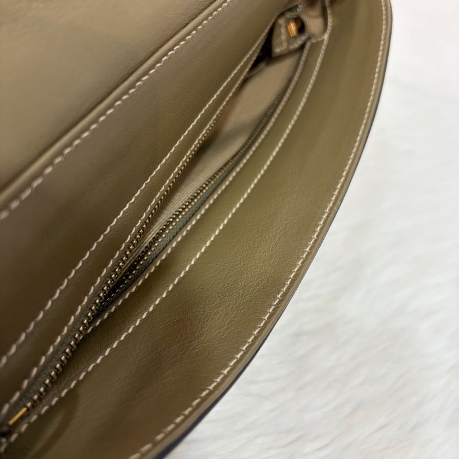Ferragamo 防潑水帆布橄欖綠牛皮手提斜背包 肩背包 側背包 醫生包 兩用包-29