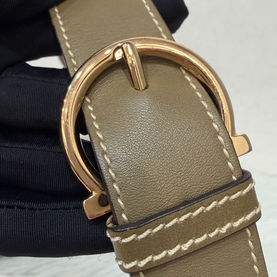 Ferragamo 防潑水帆布橄欖綠牛皮手提斜背包 肩背包 側背包 醫生包 兩用包-53