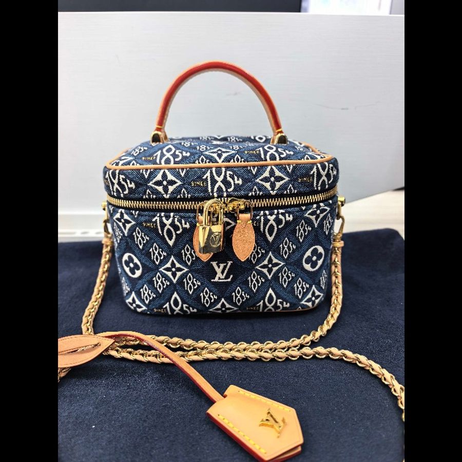 lv 路易威登 化粧盒斜挎包 丹寧-0