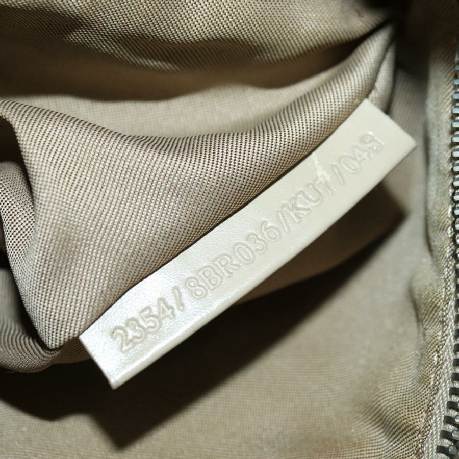【日本直送】FENDI Zucchino帆布Mamma Baguette單肩包 米色 銀色 正品 ki6644SAV-24