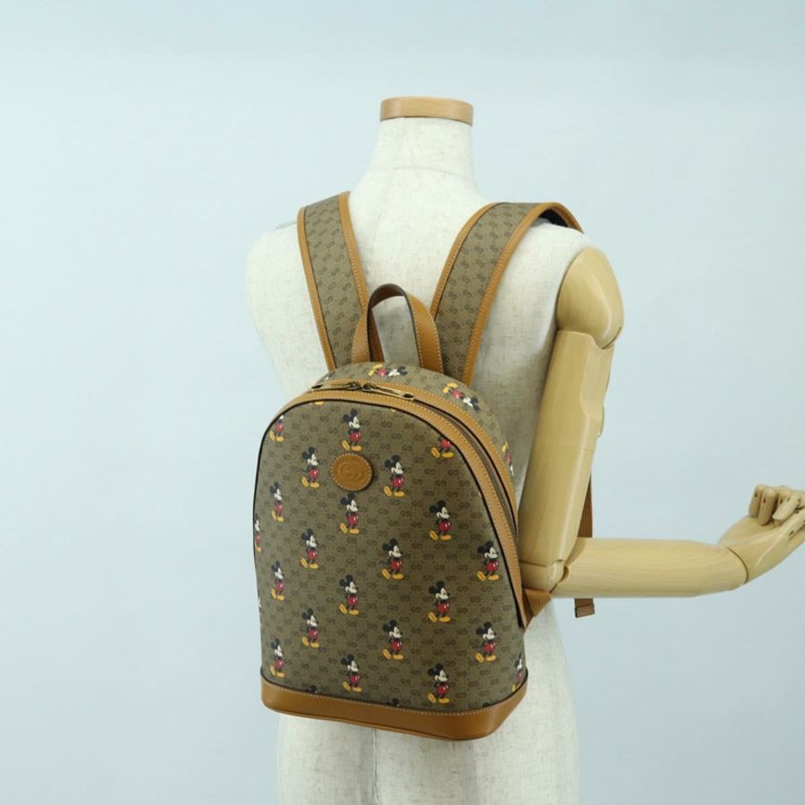 【日本直送】GUCCI Micro GG Supreme Disney 雙肩包 PVC 米色 金色 552884 正品 179866SAM-26