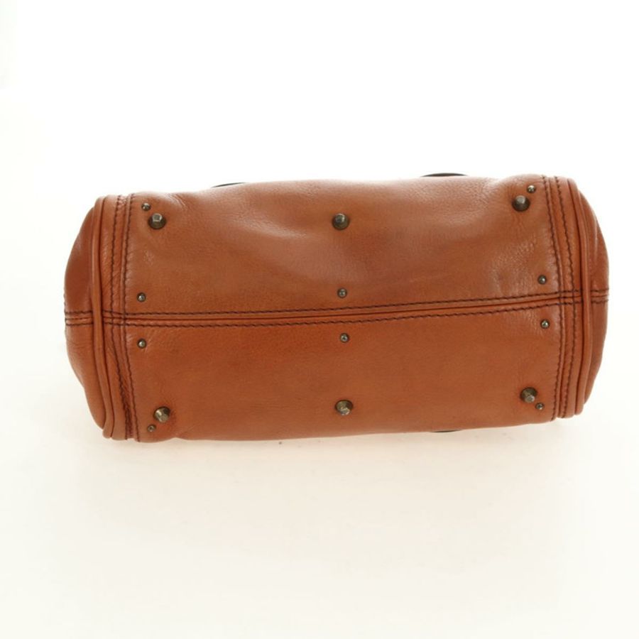 【日本直送】Chloe Paddington 迷你手提包,棕色、銀色、金色皮革,正品 am11785SAM-4